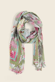 Bedruckte Pashmina mit floralem Tropenmuster