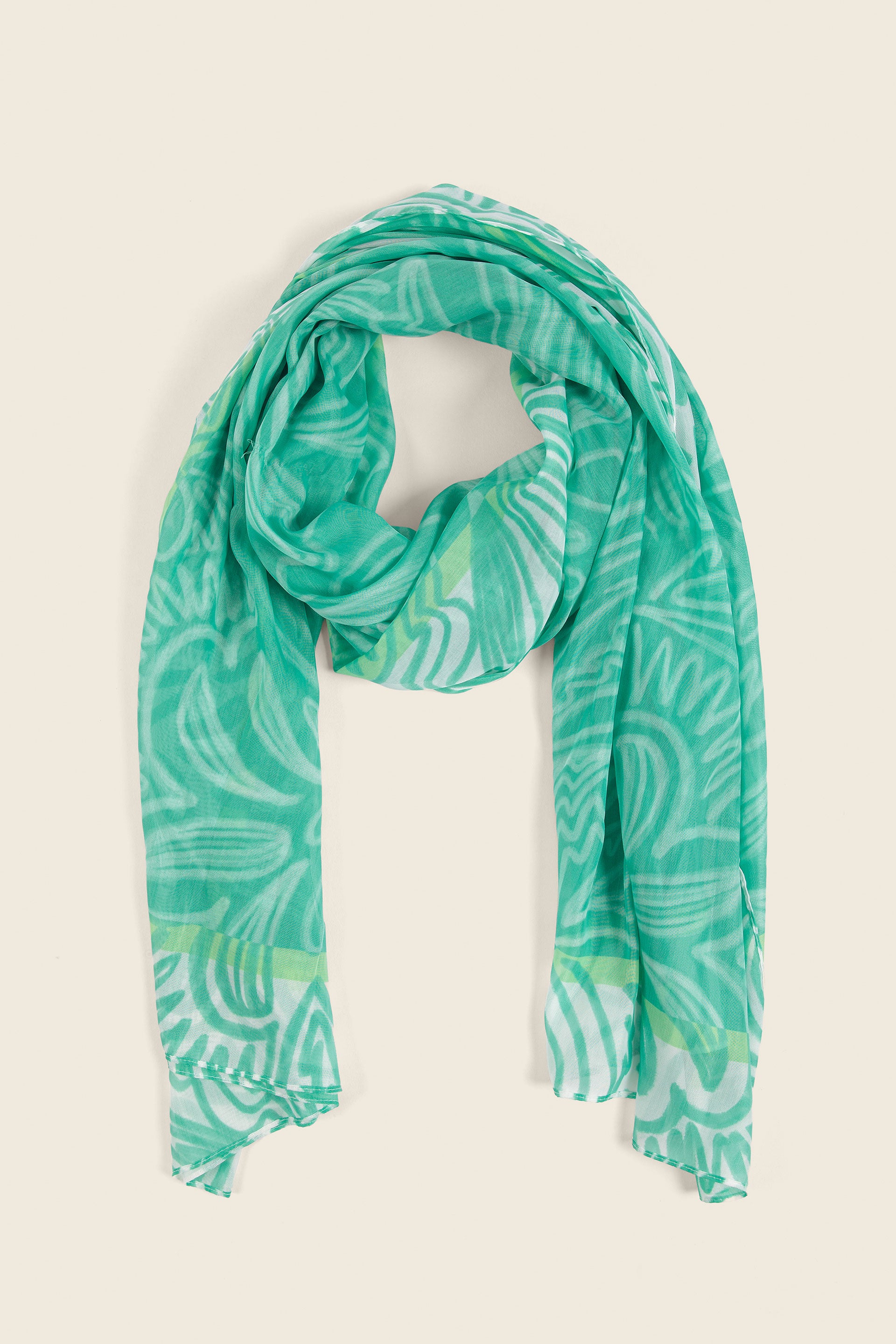 Bedruckter Pashmina-Schal mit kunstvollem Blumenmuster
