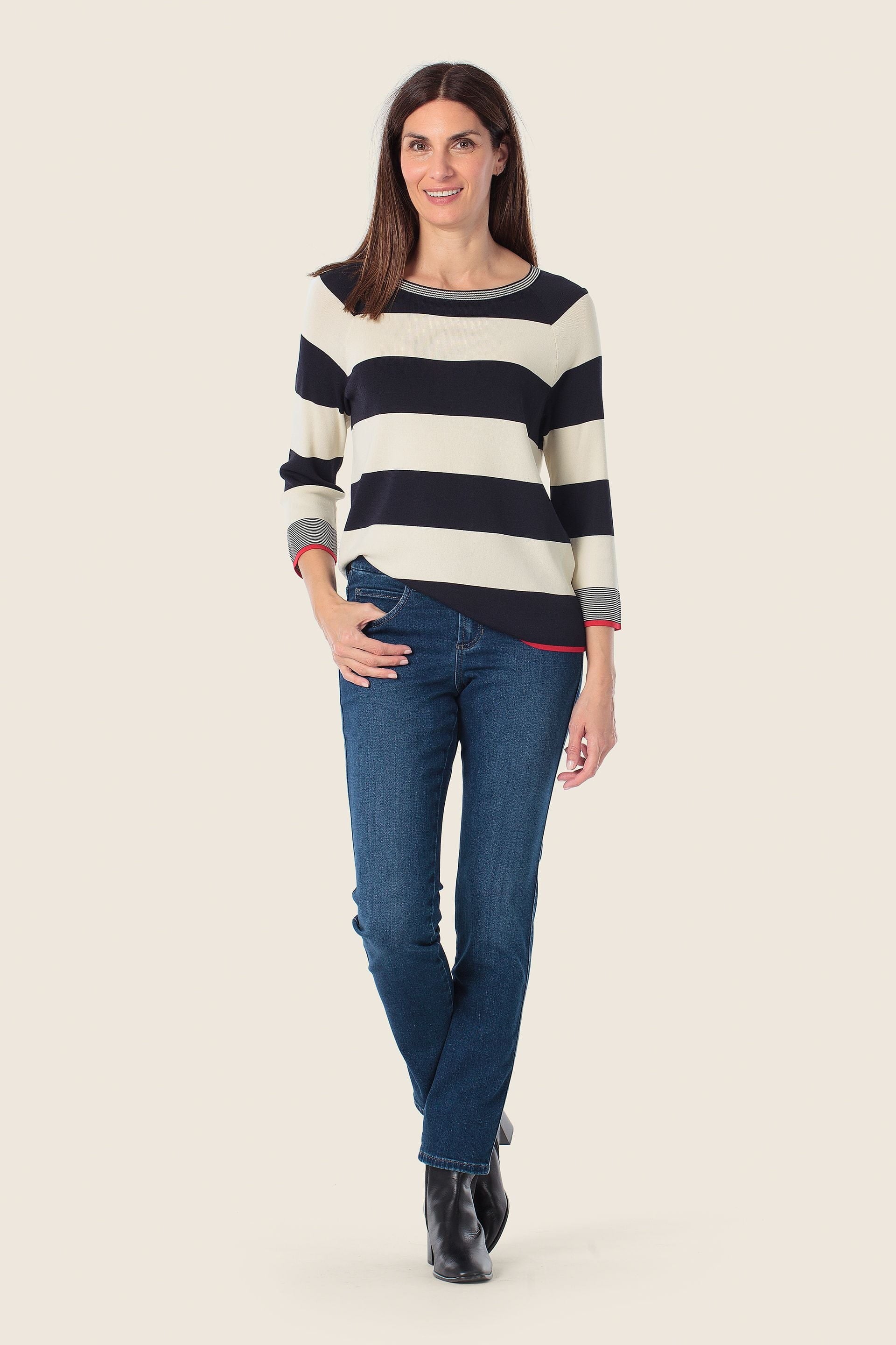 Pullover mit breiten Streifen