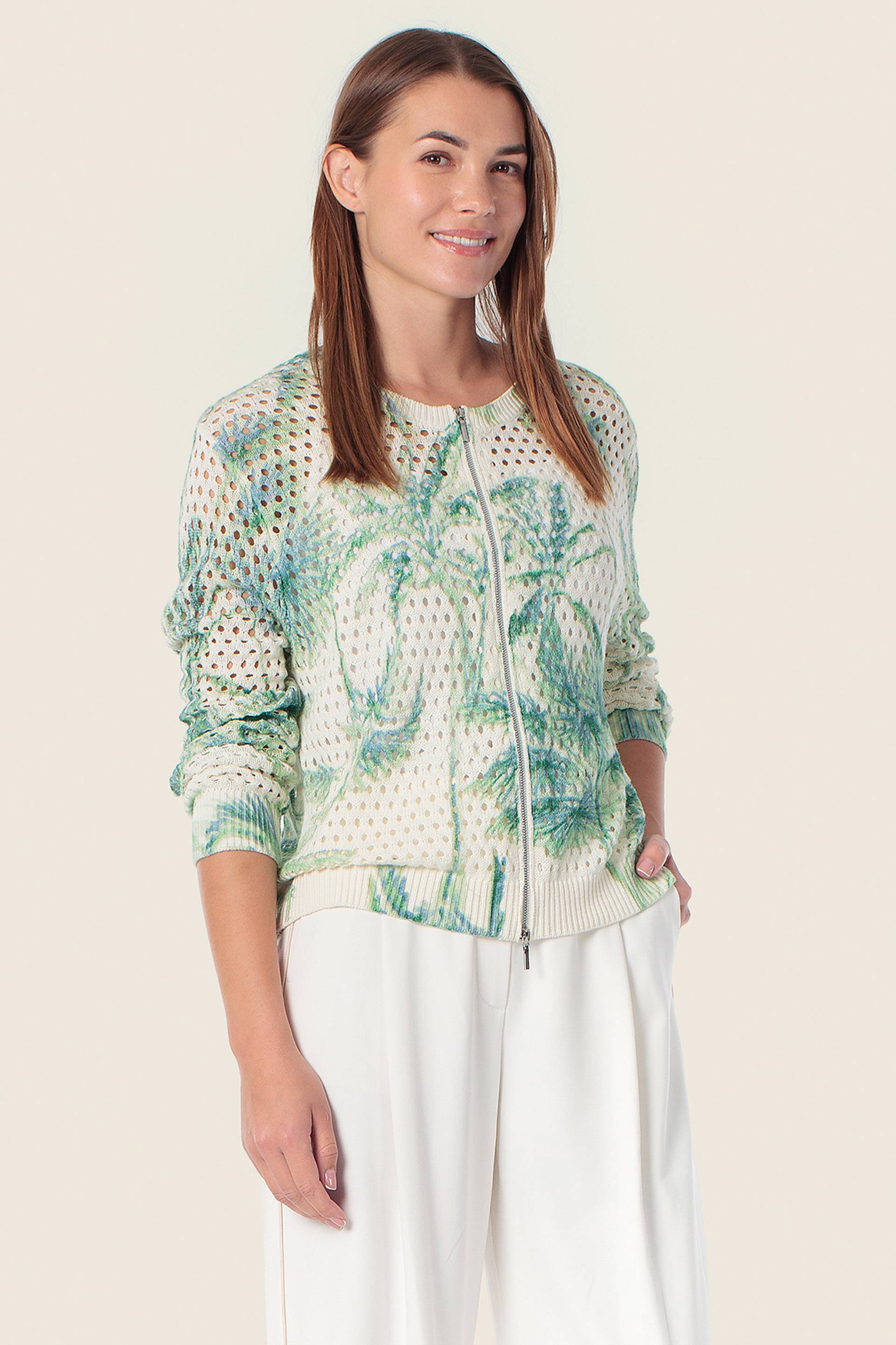 Strickjacke mit Löchern im Safarimuster von GERRY WEBER