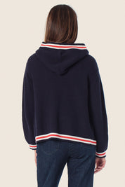 Strickjacke mit Streifen & Kapuze von GERRY WEBER