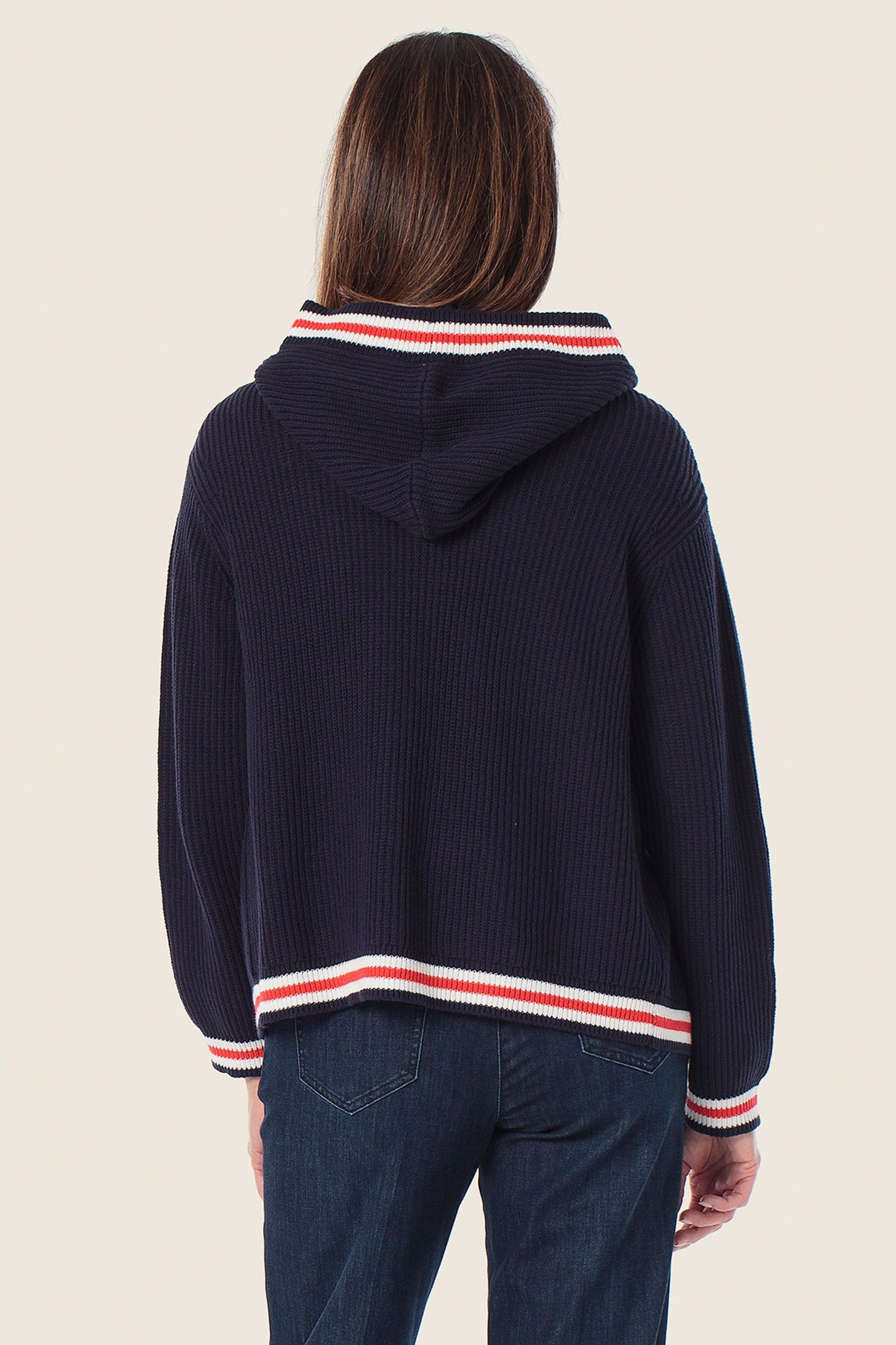 Strickjacke mit Streifen & Kapuze von GERRY WEBER