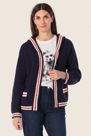 Strickjacke mit Streifen & Kapuze von GERRY WEBER