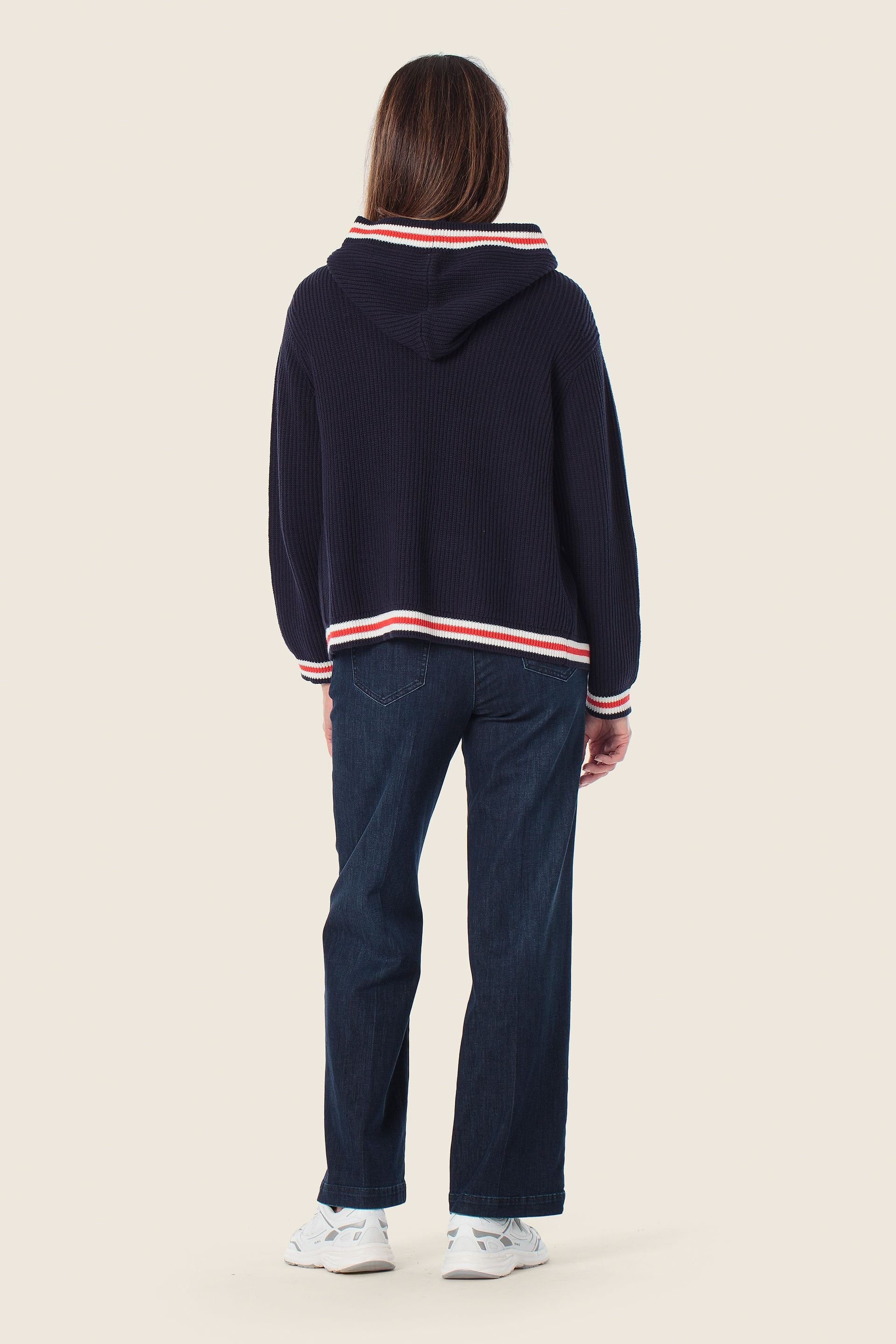 Strickjacke mit Streifen & Kapuze von GERRY WEBER
