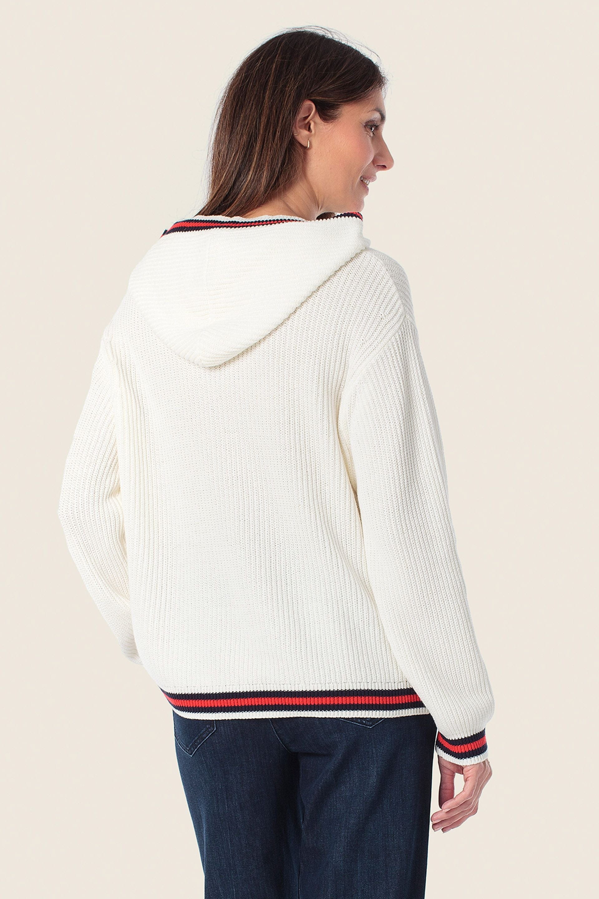 Strickjacke mit Streifen & Kapuze von GERRY WEBER