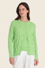 Strukturierte Strickjacke mit Knopfleiste