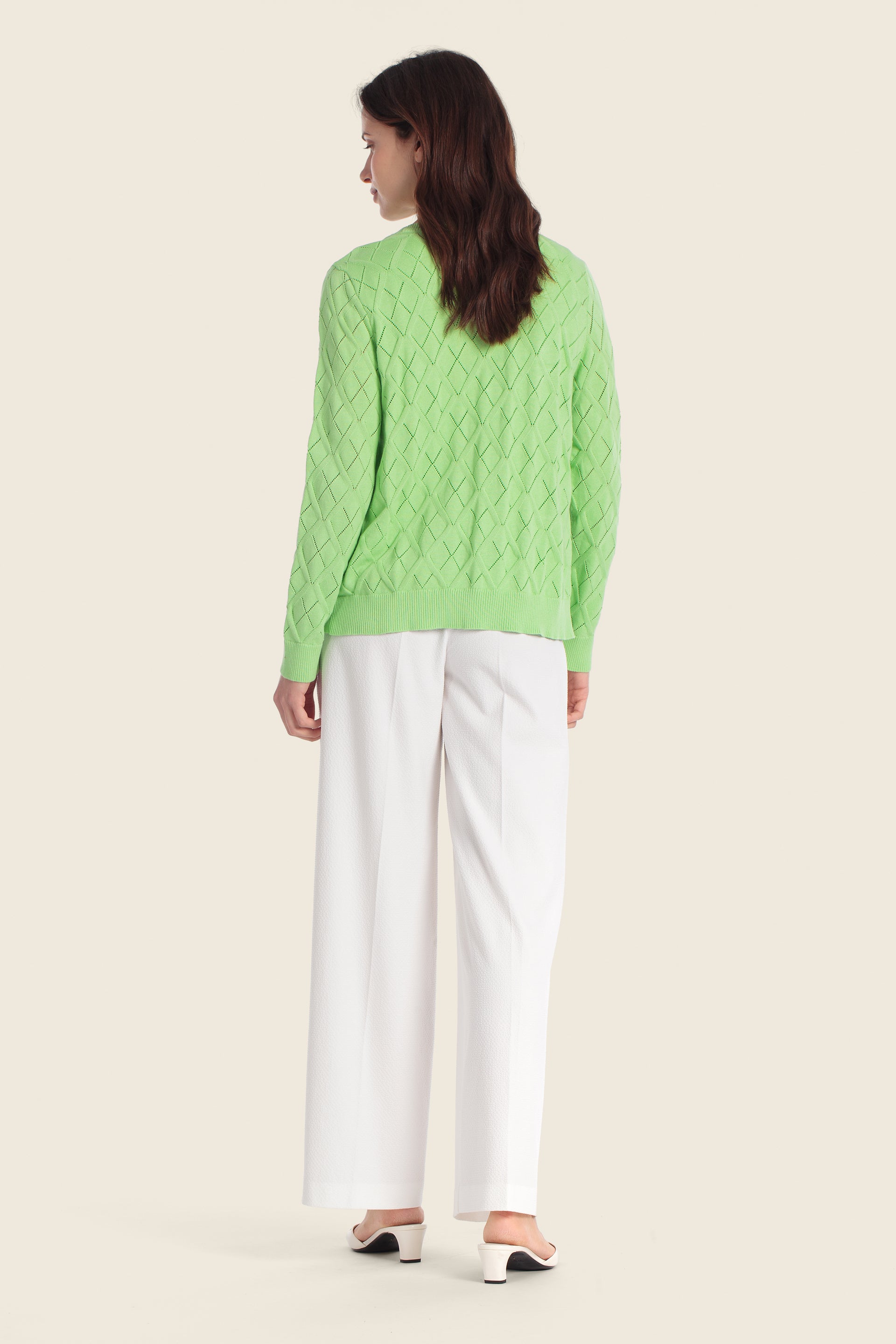 Strukturierte Strickjacke mit Knopfleiste