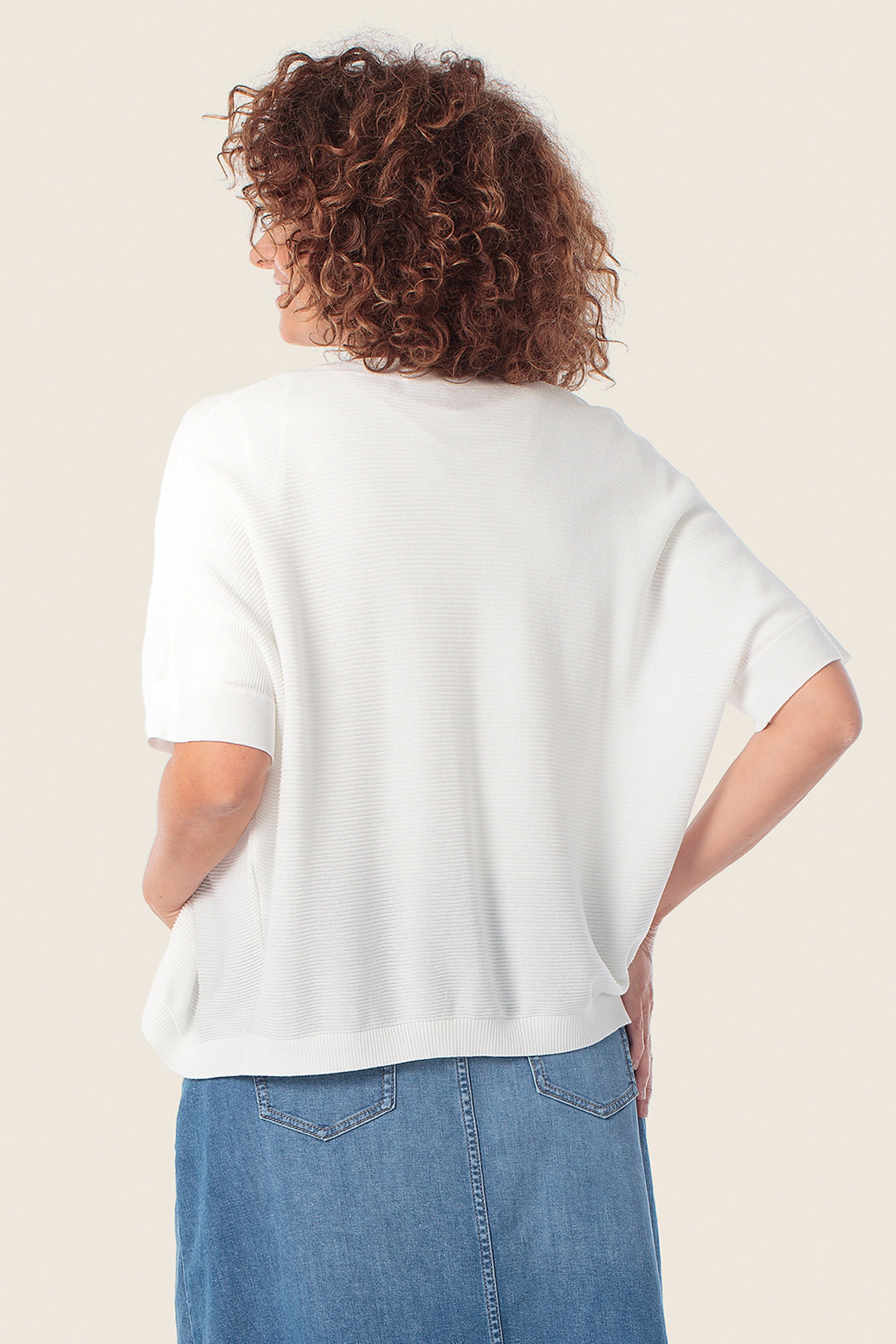 Ärmellose Strickjacke aus Tencel