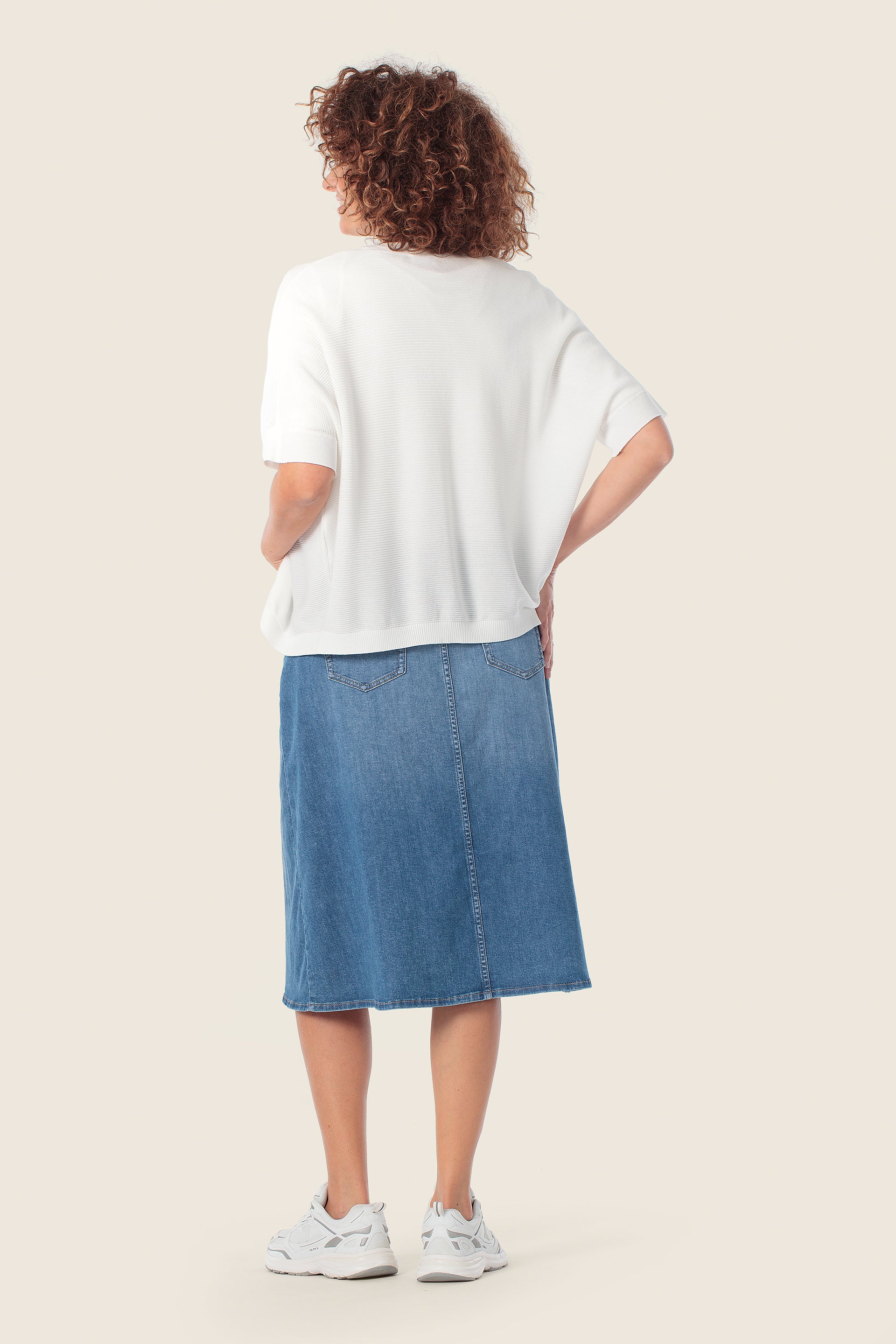 Ärmellose Strickjacke aus Tencel