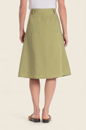 Tencel-Leinenrock mit Gürtel