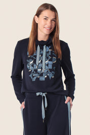 Hoodie Grafik Print mit Kapuze