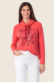 Hoodie Grafik Print mit Kapuze