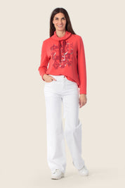 Hoodie Grafik Print mit Kapuze