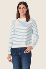 Gestreifter Strickpullover aus Baumwolle