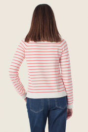 Gestreifter Strickpullover aus Baumwolle