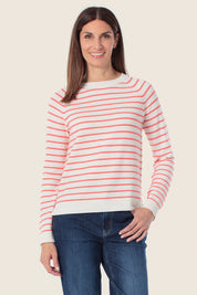 Gestreifter Strickpullover aus Baumwolle