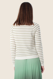 Gestreifter Strickpullover aus Baumwolle