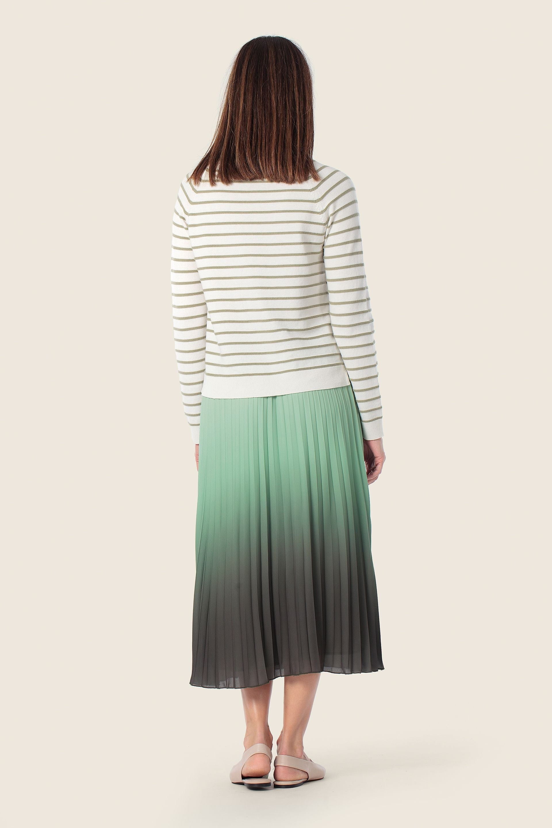 Gestreifter Strickpullover aus Baumwolle