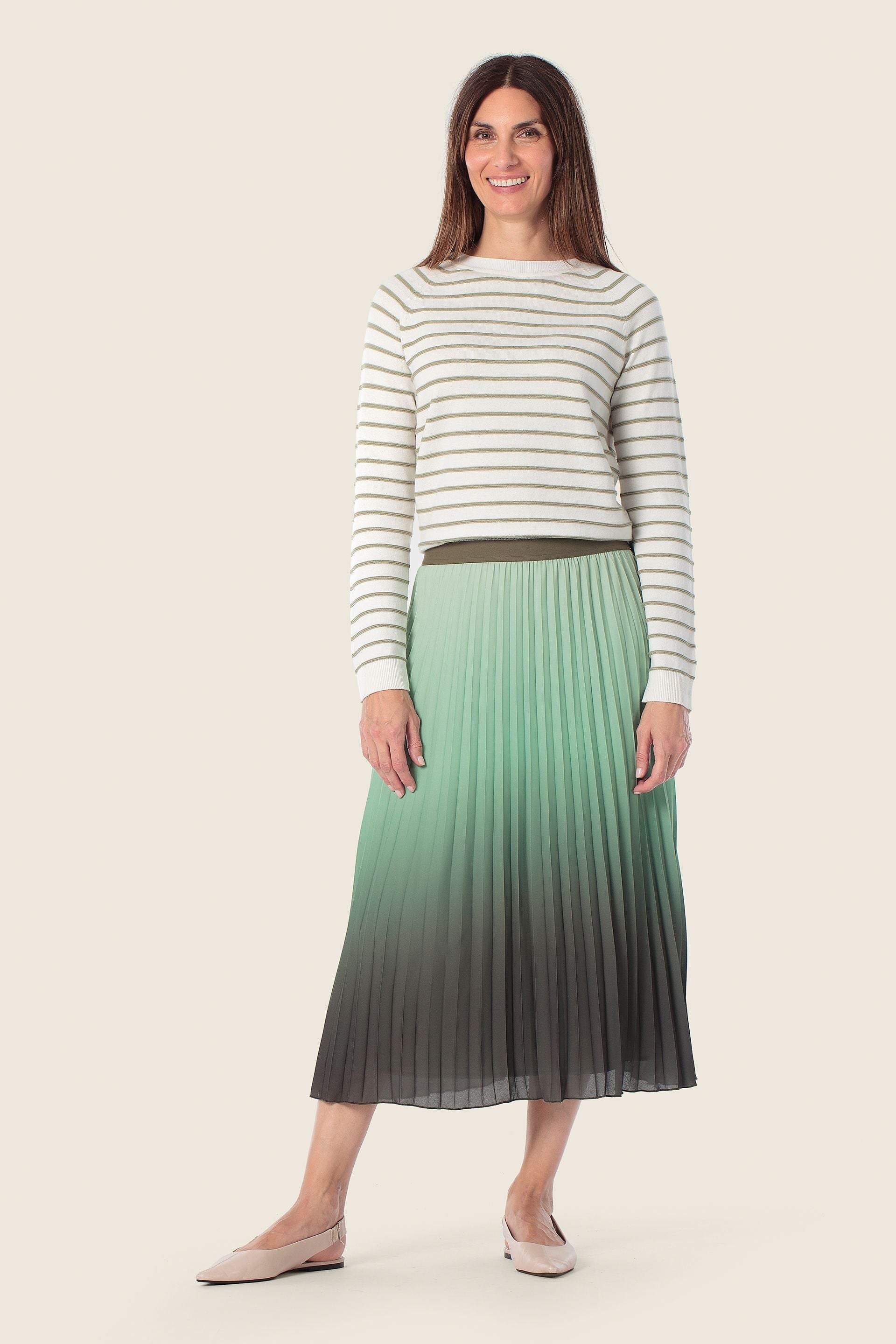 Gestreifter Strickpullover aus Baumwolle