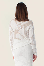 Jacquard-Strickpullover mit Strukturmuster