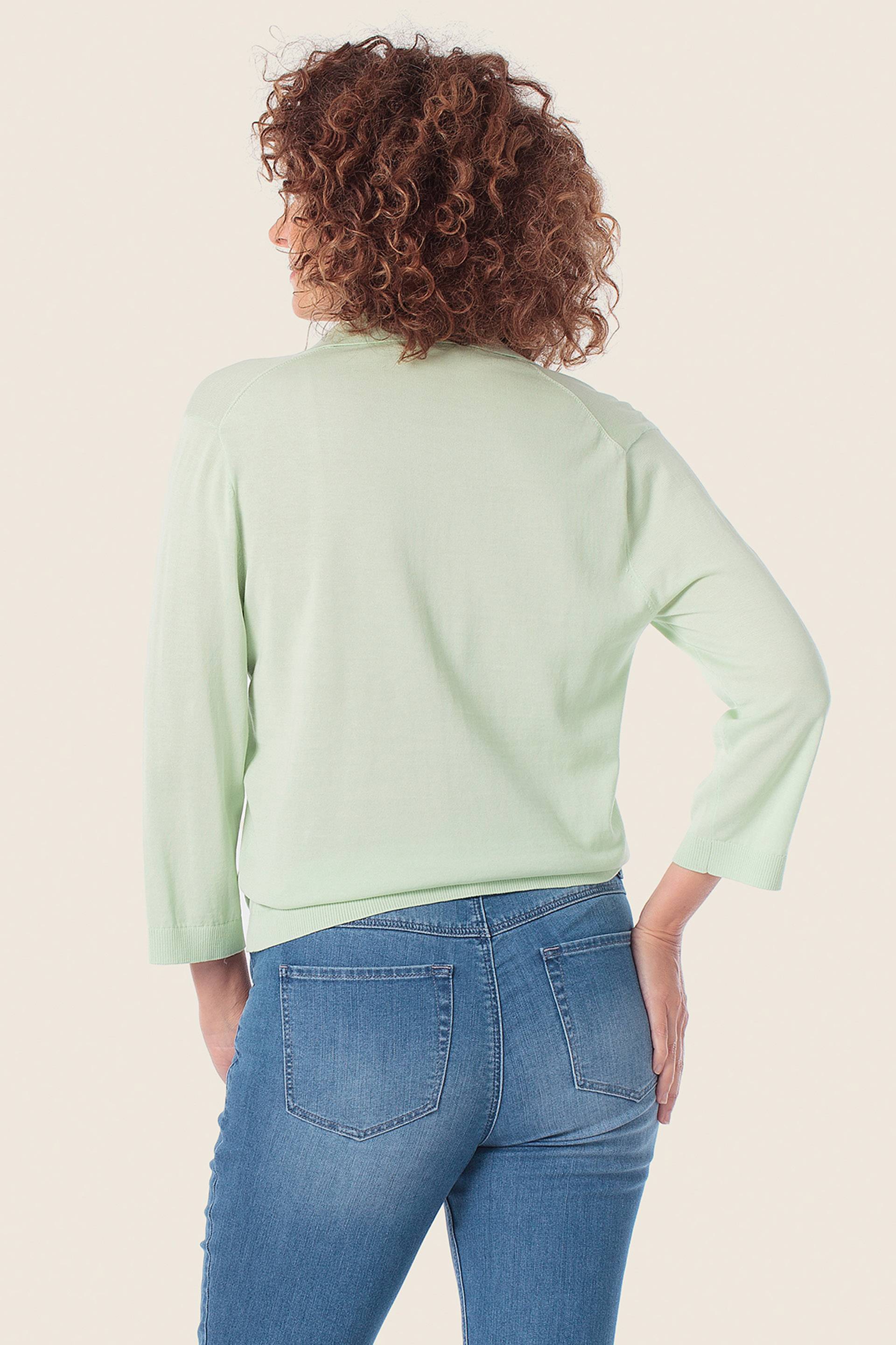 Sweatshirt mit V-Ausschnitt und Kragen von GERRY WEBER