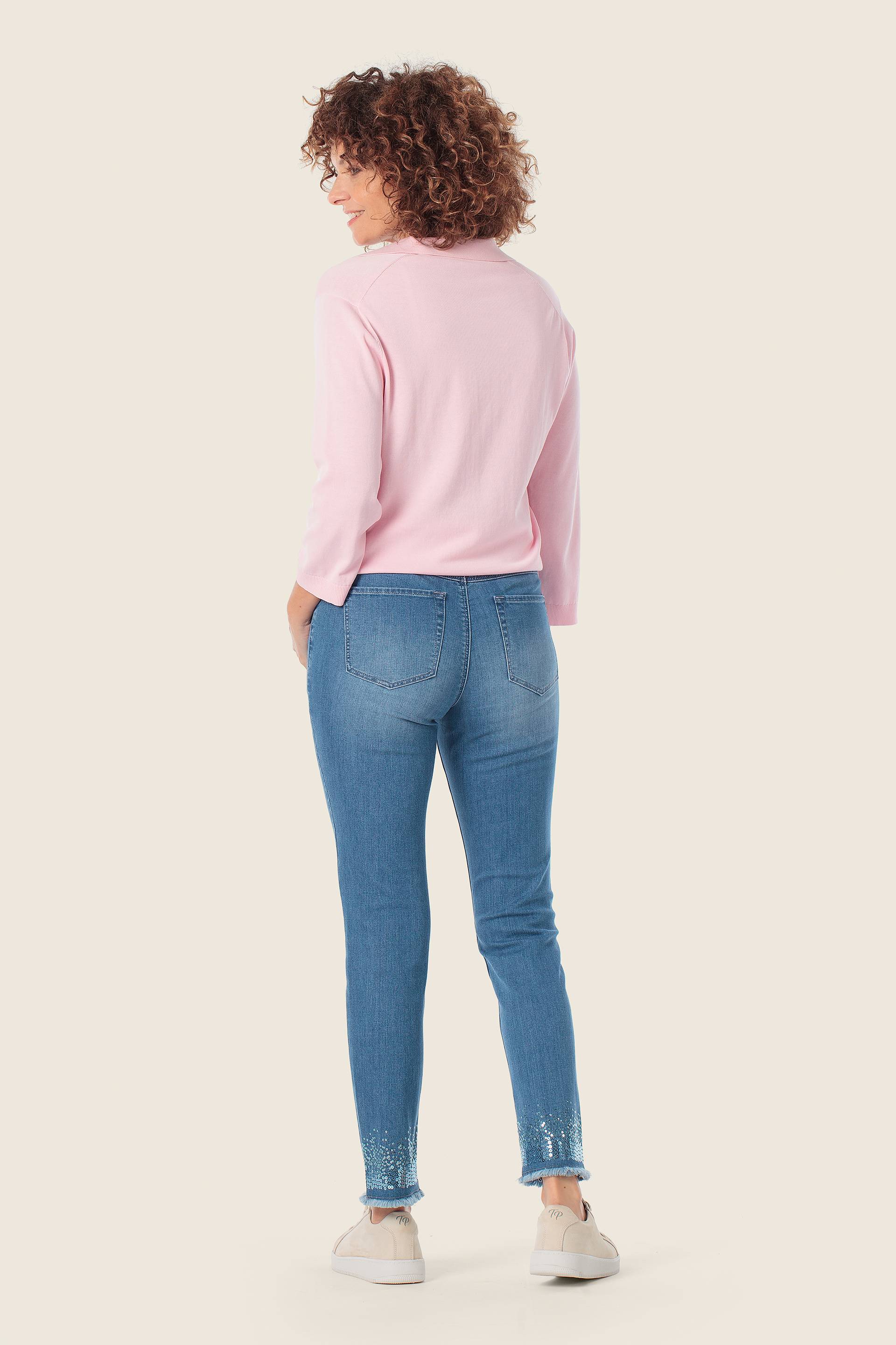 Sweatshirt mit V-Ausschnitt und Kragen von GERRY WEBER