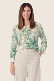 Pullover mit Löchern und Safarimuster von GERRY WEBER