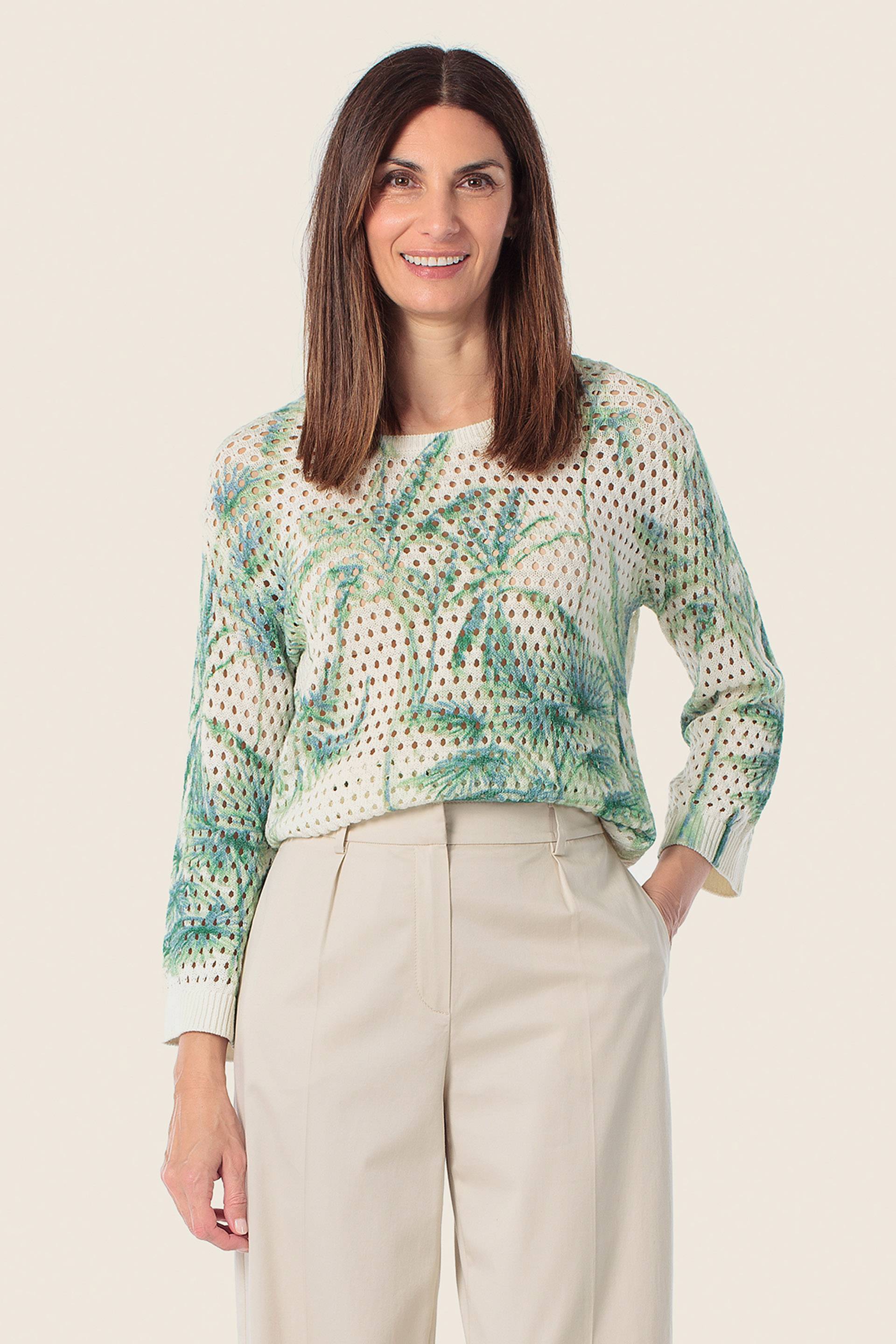 Pullover mit Löchern und Safarimuster von GERRY WEBER