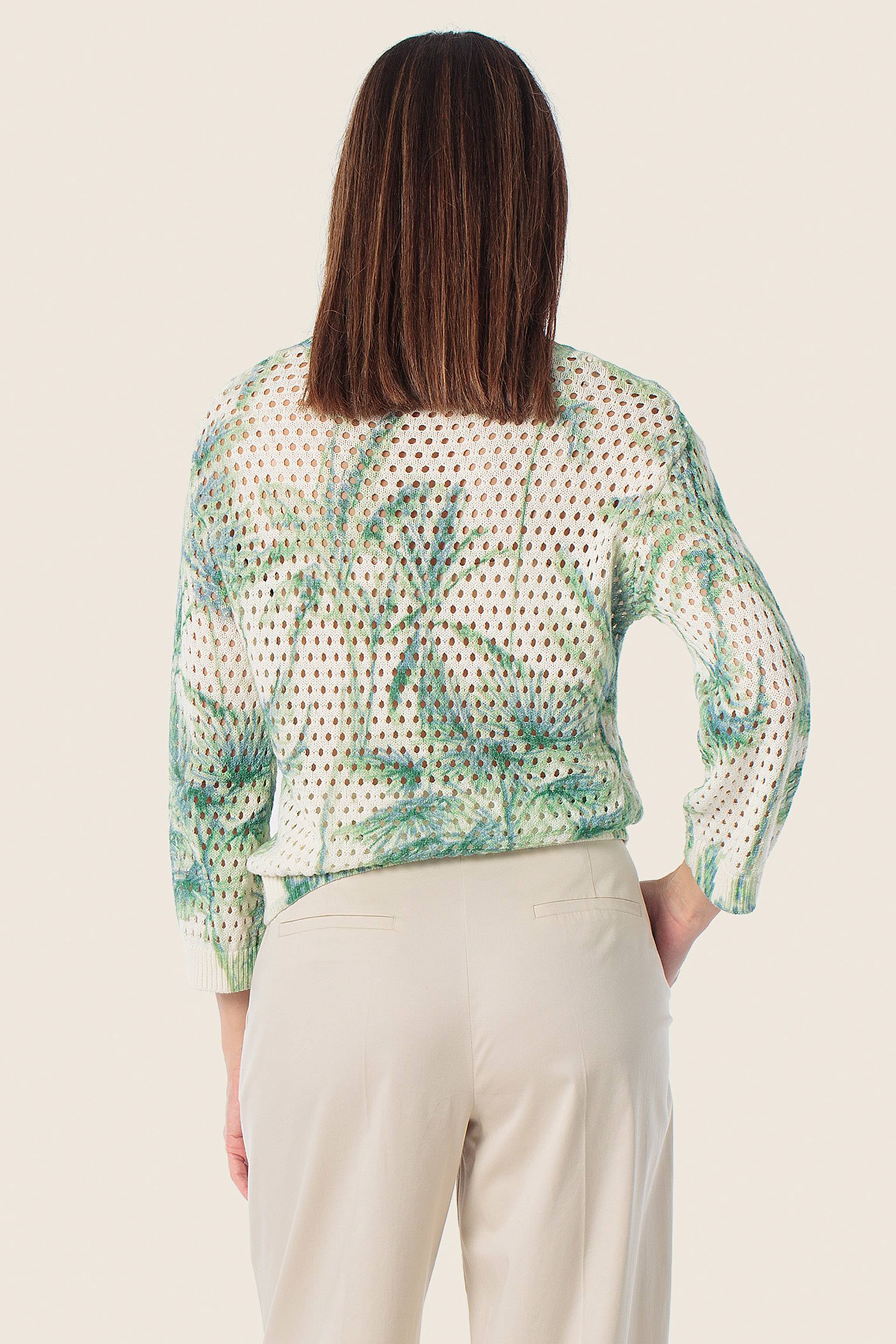 Pullover mit Löchern und Safarimuster von GERRY WEBER