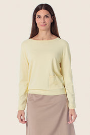 Feinstrickpullover mit aufgesetzter Tasche