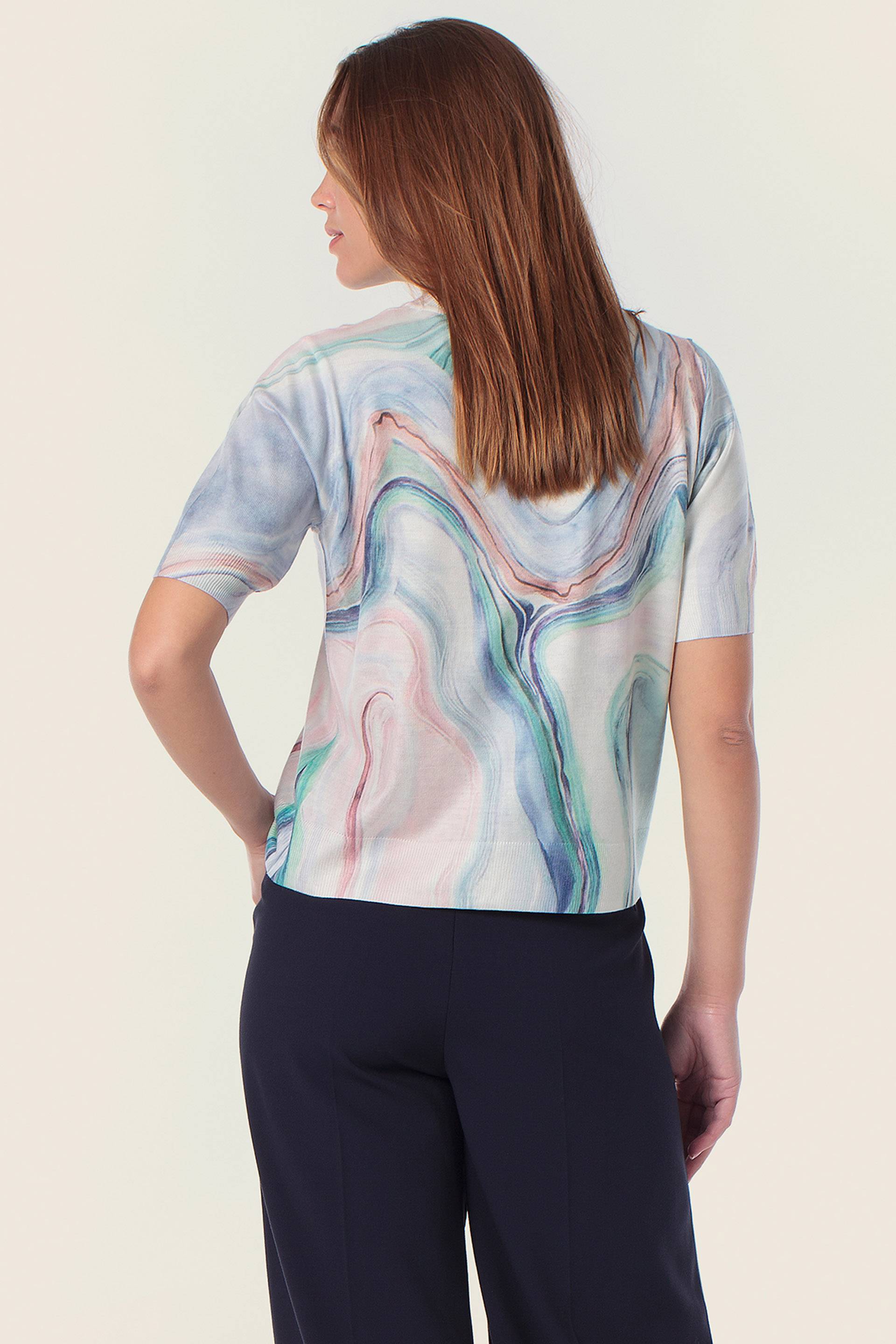 Sweatshirt mit kurzen Ärmeln in Pastellfarben von GERRY WEBER