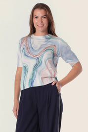 Sweatshirt mit kurzen Ärmeln in Pastellfarben von GERRY WEBER
