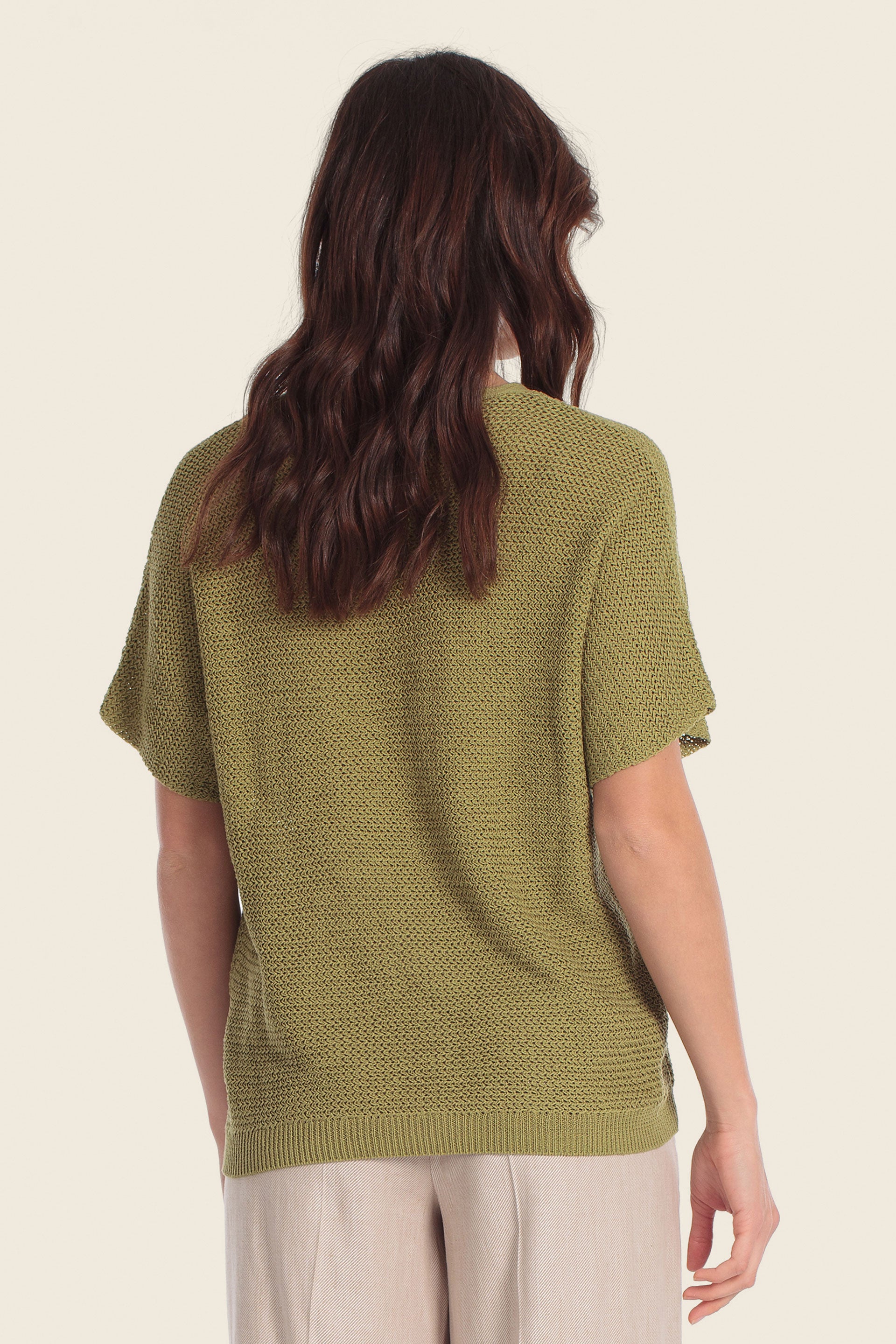 Leichter Strickpullover mit Rundhalsausschnitt