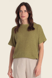 Leichter Strickpullover mit Rundhalsausschnitt