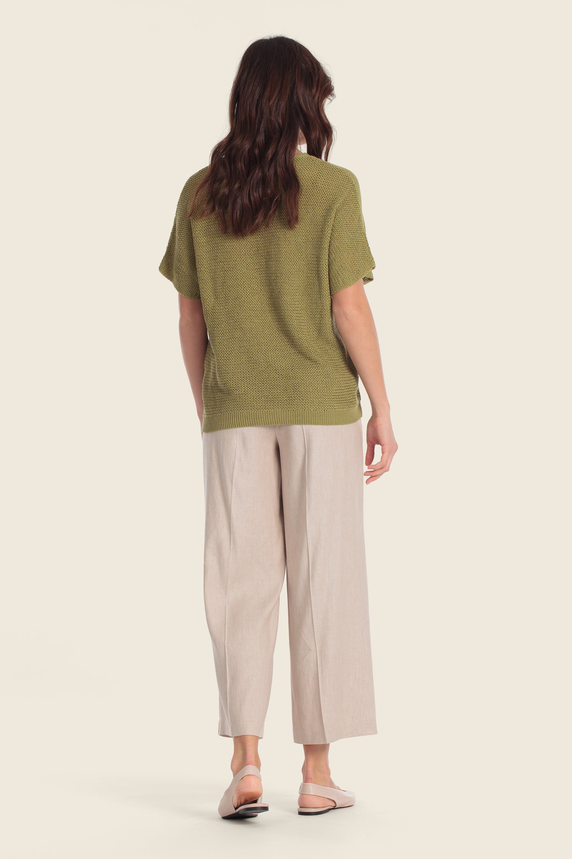 Leichter Strickpullover mit Rundhalsausschnitt