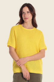 Leichter Strickpullover mit Rundhalsausschnitt
