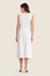 Ärmelloses Stricktop mit Strukturmuster