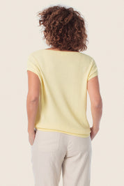 Ärmelloser Pullover aus strukturierter Baumwolle