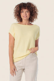 Ärmelloser Pullover aus strukturierter Baumwolle