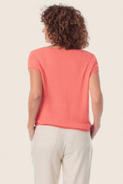 Ärmelloser Pullover aus strukturierter Baumwolle