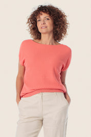 Ärmelloser Pullover aus strukturierter Baumwolle