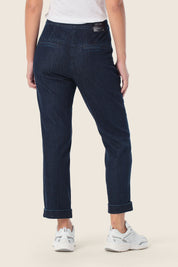 Baumwoll Chino Hose in Denim Optik
