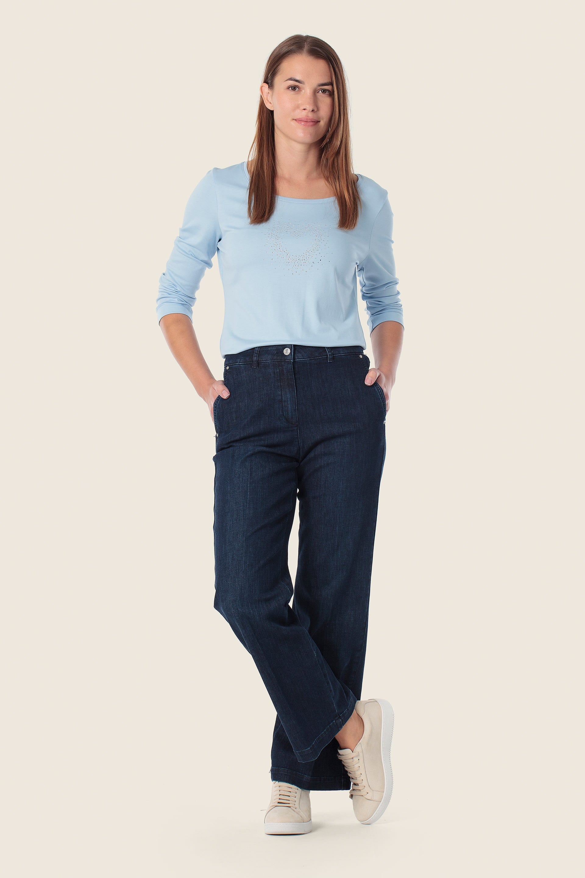 Wide Leg Jeans aus Baumwolle von GERRY WEBER