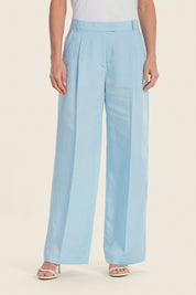 Chino-Hose mit geradem Bein und Bundfalten