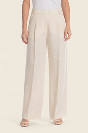 Chino-Hose mit geradem Bein und Bundfalten