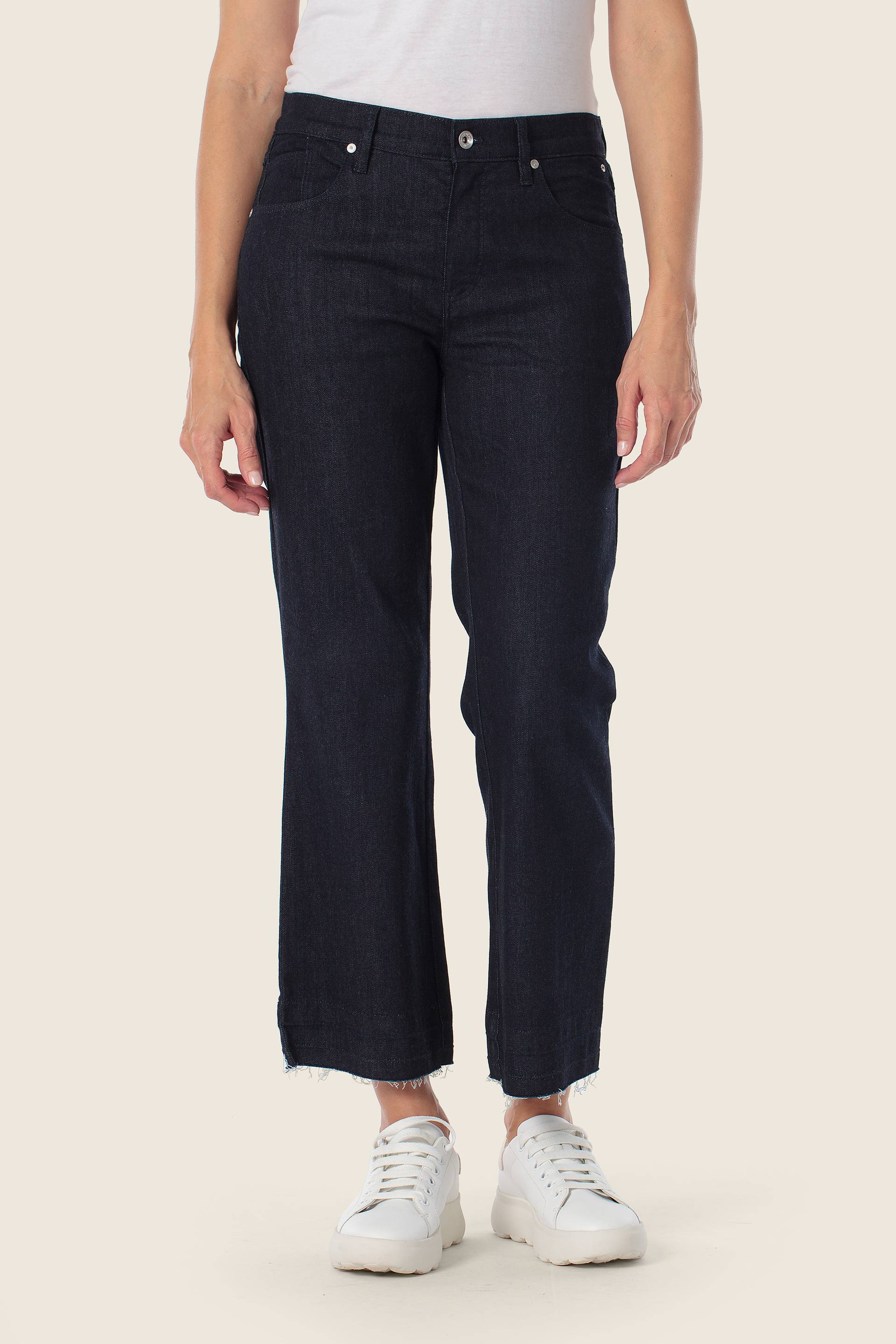 Stoffhose im Jeanslook und ausgefranstem Saum von GERRY WEBER