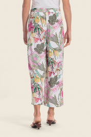 Bedruckte EcoVero™ Viskose-Hose mit weitem Bein