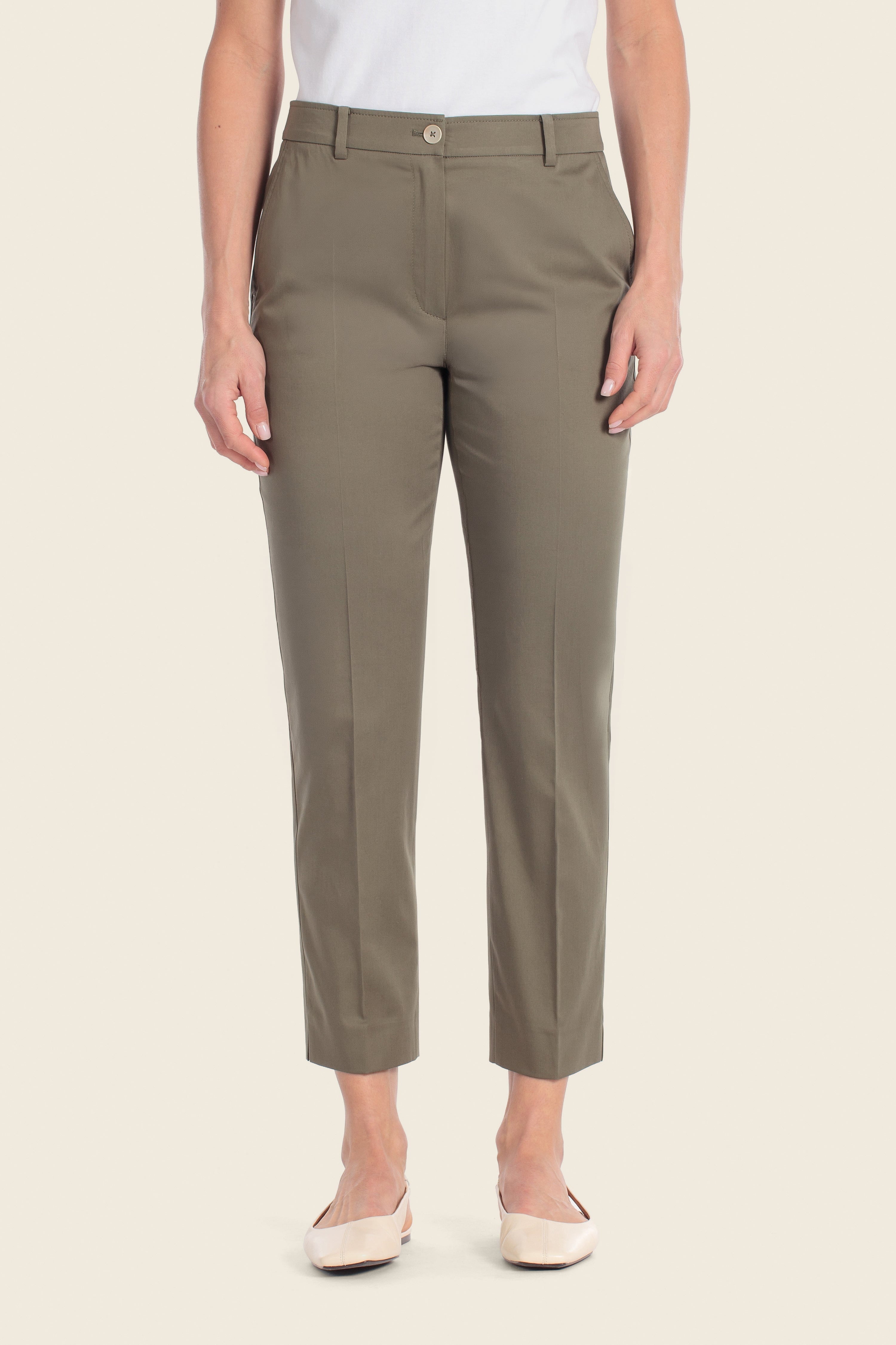 Schmale Chino Hose aus Baumwolle