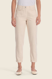 Baumwoll-Leinen-Hose mit 5-Taschen-Design