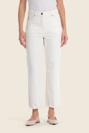 Fünf-Taschen-Hose mit ausgefranstem Saum